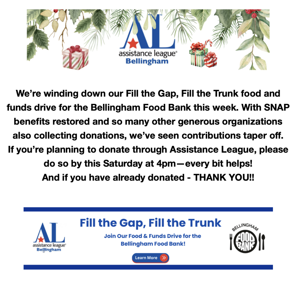 Fill the Gap, Fill the Trunk Food and Funds Drive ends
